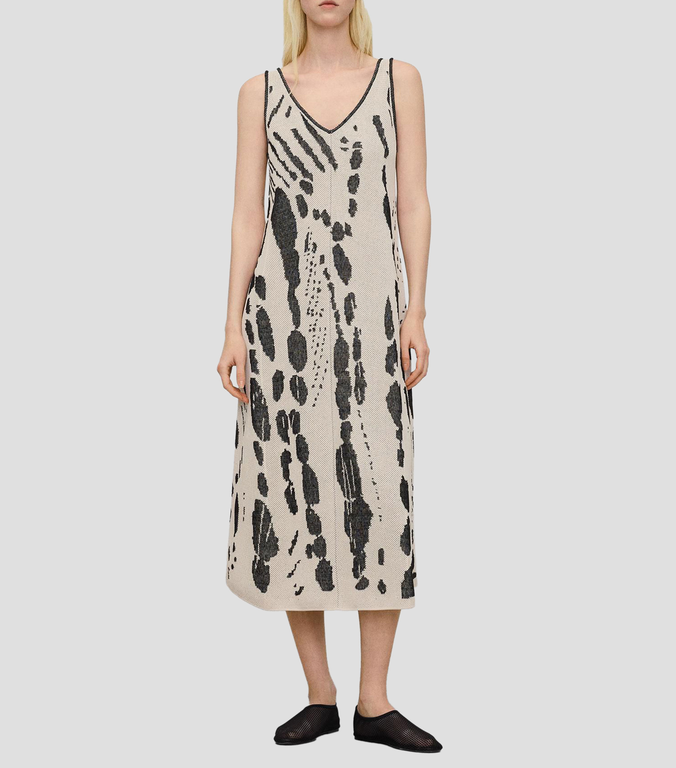 Vestido midi estampado Mujer